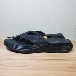Skechers Mens Size 12 Vapor Foam Flip Flop Sandal Black Comfy Beach Vacation NWT